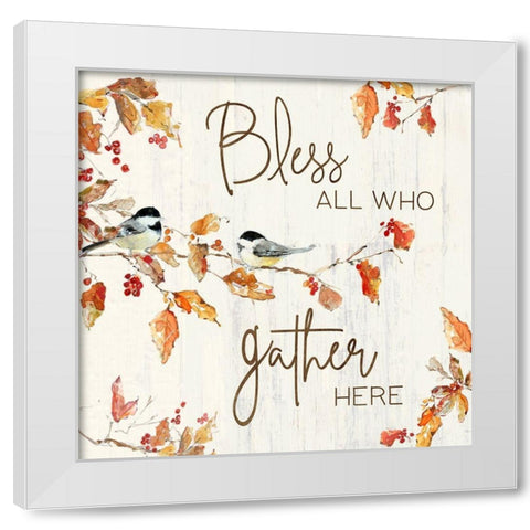 Bless All White Modern Wood Framed Art Print by Swatland, Sally