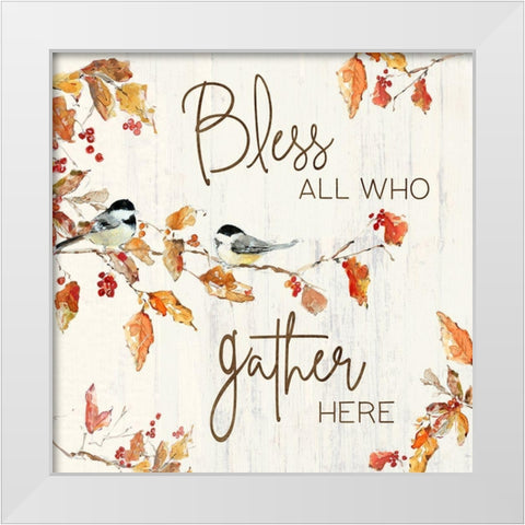 Bless All White Modern Wood Framed Art Print by Swatland, Sally