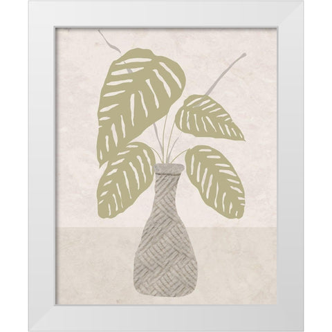 Potted Still Life II White Modern Wood Framed Art Print by Santiago, Daniela