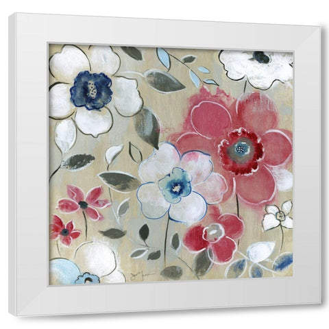 Happy Field White Modern Wood Framed Art Print by Tava Studios