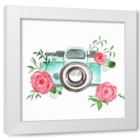 Vintage Shoot White Modern Wood Framed Art Print by Tava Studios