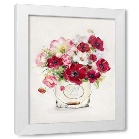 Perennial Jewels I White Modern Wood Framed Art Print by Swatland, Sally