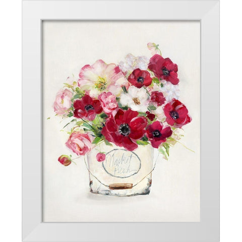 Perennial Jewels I White Modern Wood Framed Art Print by Swatland, Sally