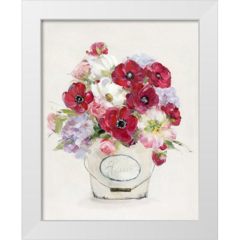 Perennial Jewels II White Modern Wood Framed Art Print by Swatland, Sally