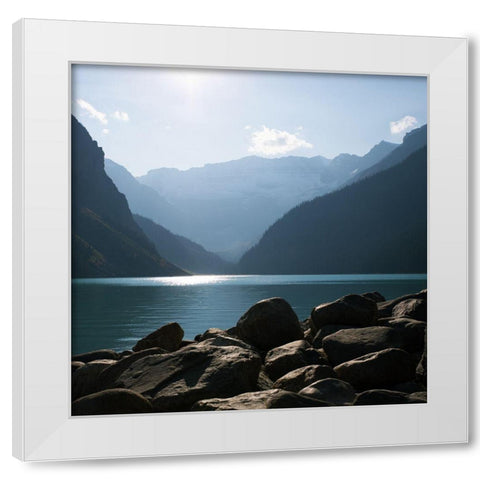 Lake Louise White Modern Wood Framed Art Print by Robinson, Carol