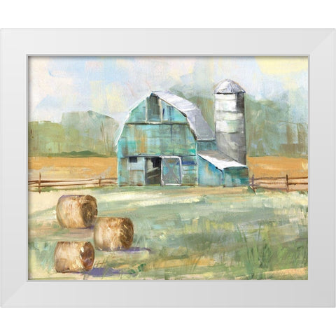 Country Sunrise White Modern Wood Framed Art Print by Swatland, Sally