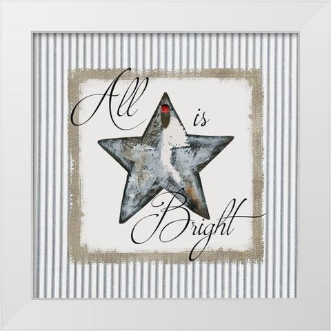 All is Bright White Modern Wood Framed Art Print by Robinson, Carol
