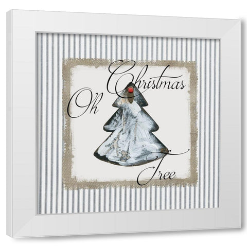 Oh Christmas Tree White Modern Wood Framed Art Print by Robinson, Carol