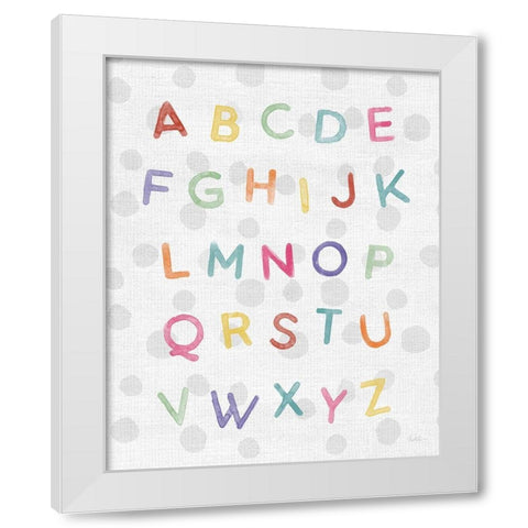 Watercolor Alphabet White Modern Wood Framed Art Print by Carpentieri, Natalie