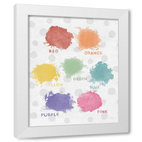 Watercolor Colors White Modern Wood Framed Art Print by Carpentieri, Natalie