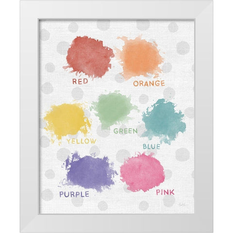 Watercolor Colors White Modern Wood Framed Art Print by Carpentieri, Natalie