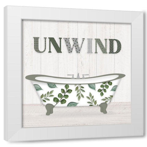 Bath Greenery I White Modern Wood Framed Art Print by Carpentieri, Natalie