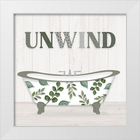 Bath Greenery I White Modern Wood Framed Art Print by Carpentieri, Natalie