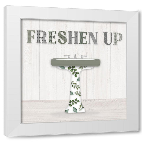 Bath Greenery II White Modern Wood Framed Art Print by Carpentieri, Natalie