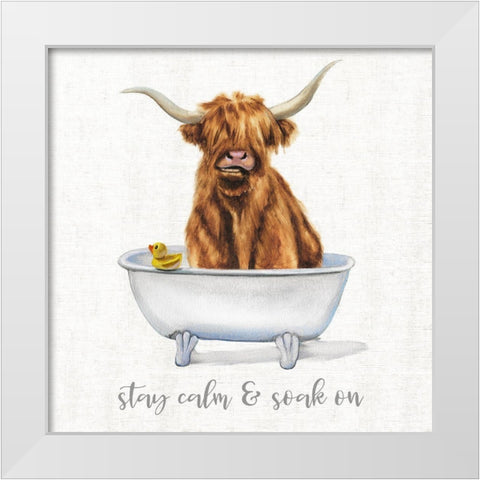 Soak On White Modern Wood Framed Art Print by Brooks, Donna