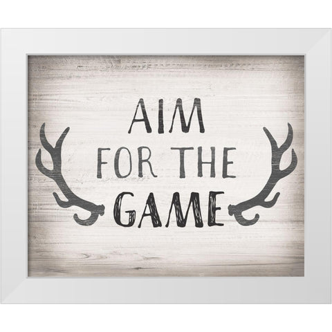 Aim Game White Modern Wood Framed Art Print by Designs, CAD