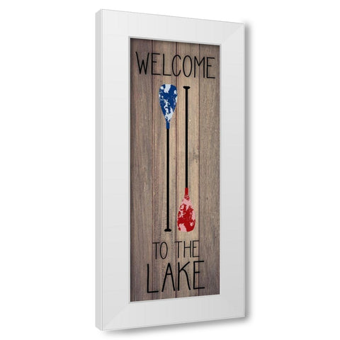 Welcome to the Lake White Modern Wood Framed Art Print by Santiago, Daniela