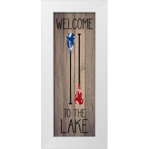 Welcome to the Lake White Modern Wood Framed Art Print by Santiago, Daniela