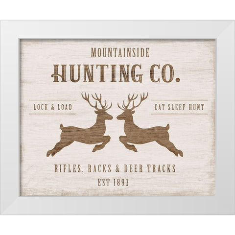 Mountainside Hunting Company White Modern Wood Framed Art Print by Carpentieri, Natalie