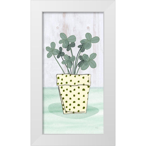 Potted Posies II White Modern Wood Framed Art Print by Jill, Susan