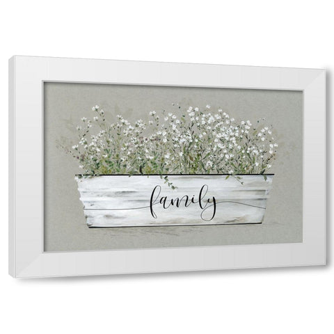 Bouquet of Grace Bucket Family White Modern Wood Framed Art Print by Finn, Livi