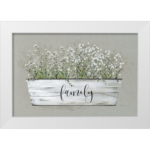 Bouquet of Grace Bucket Family White Modern Wood Framed Art Print by Finn, Livi