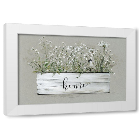Bouquet of Grace Bucket Home White Modern Wood Framed Art Print by Finn, Livi