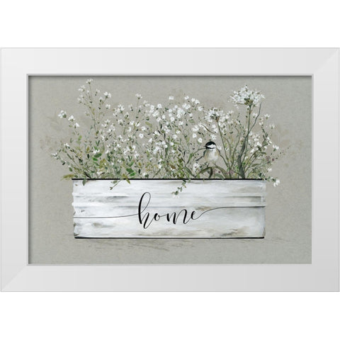 Bouquet of Grace Bucket Home White Modern Wood Framed Art Print by Finn, Livi