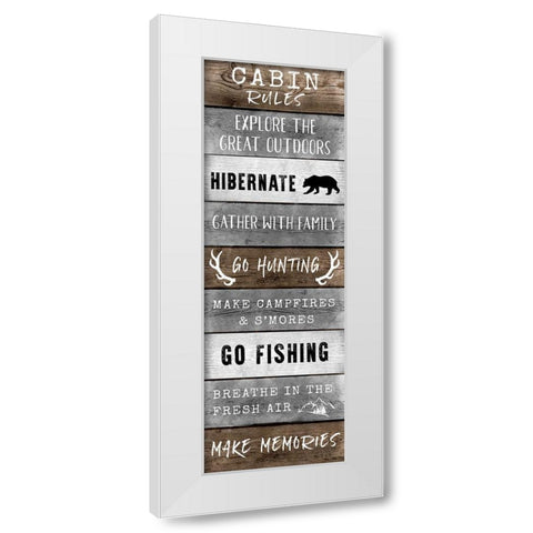 The Cabin White Modern Wood Framed Art Print by Carpentieri, Natalie