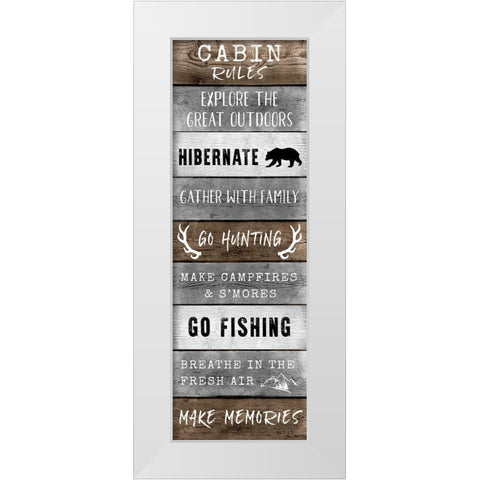 The Cabin White Modern Wood Framed Art Print by Carpentieri, Natalie