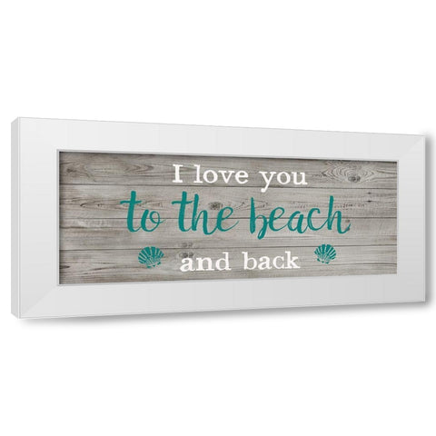 Beach and Back White Modern Wood Framed Art Print by Murray, Amanda