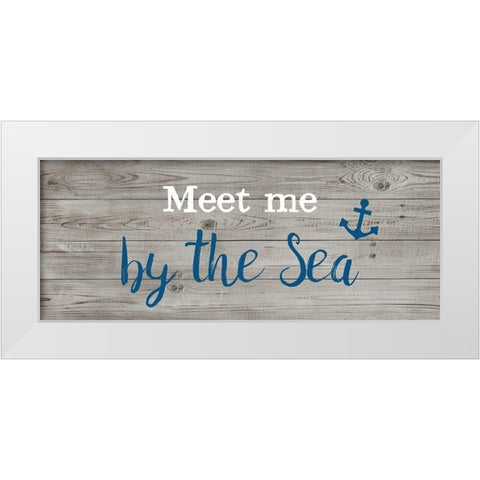 Meet Me White Modern Wood Framed Art Print by Murray, Amanda