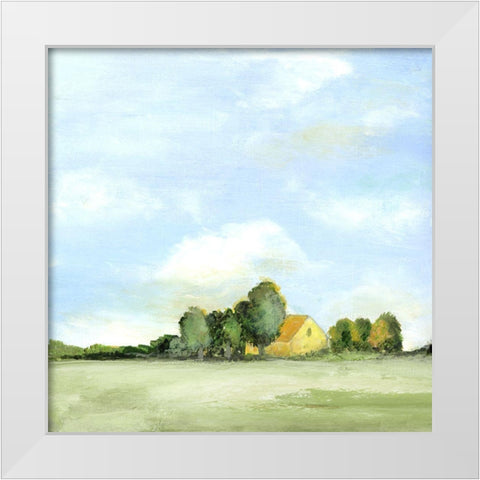 Simple Pasture White Modern Wood Framed Art Print by Tava Studios