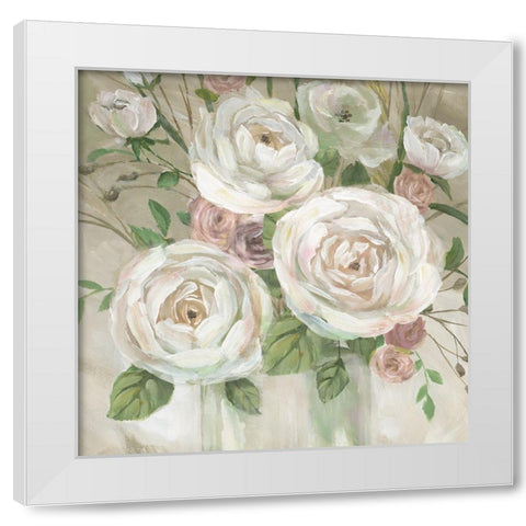 Queen of the Garden White Modern Wood Framed Art Print by Nan