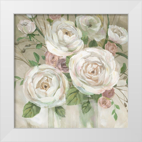 Queen of the Garden White Modern Wood Framed Art Print by Nan