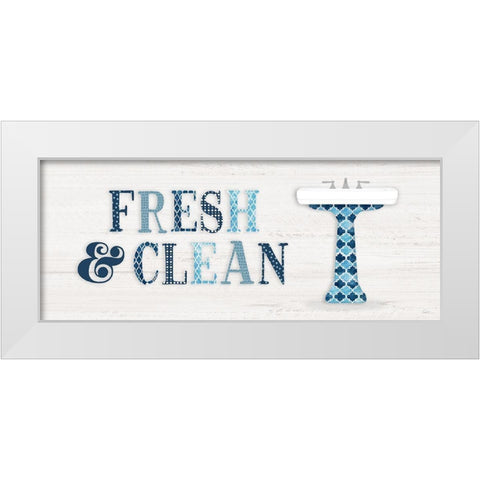 Fresh and Clean White Modern Wood Framed Art Print by Carpentieri, Natalie