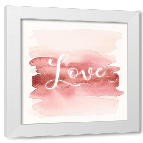Love Wash White Modern Wood Framed Art Print by Brockmon, Kristen