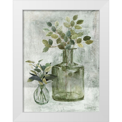 Simply Green II White Modern Wood Framed Art Print by Robinson, Carol