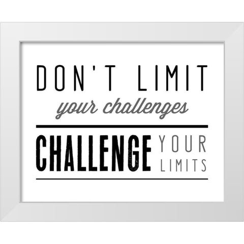 Challenge White Modern Wood Framed Art Print by CAD Designs