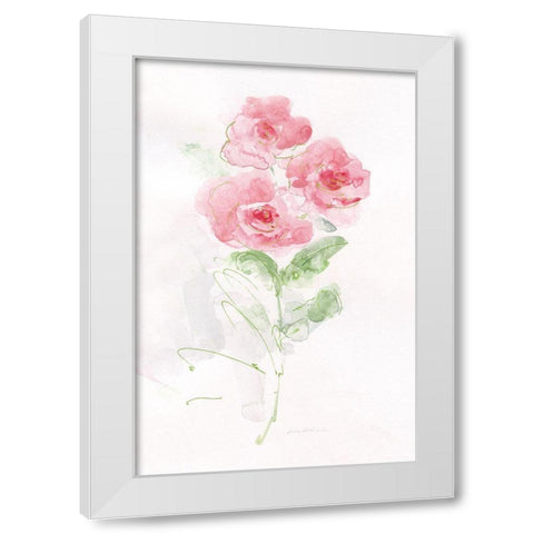 Rose Garden Impression II White Modern Wood Framed Art Print by Swatland, Sally