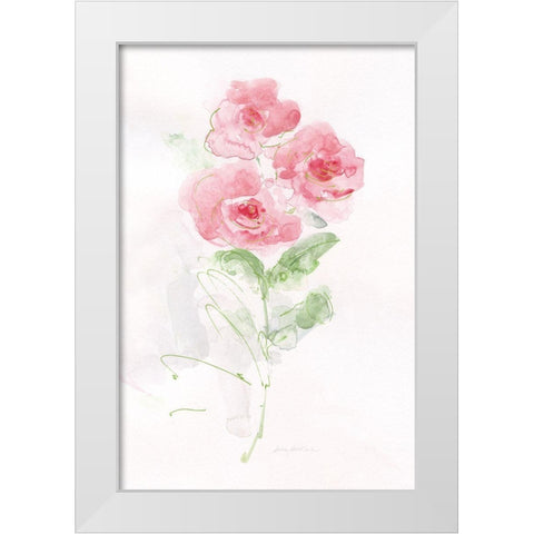 Rose Garden Impression II White Modern Wood Framed Art Print by Swatland, Sally