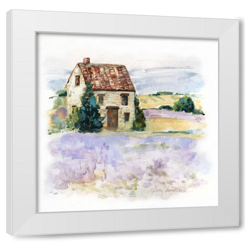 Lavender Country I White Modern Wood Framed Art Print by Swatland, Sally