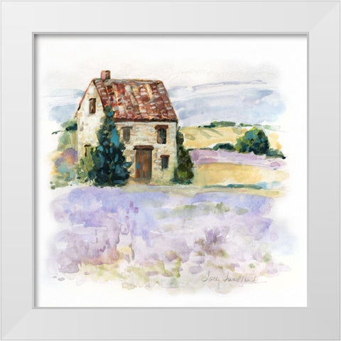 Lavender Country I White Modern Wood Framed Art Print by Swatland, Sally