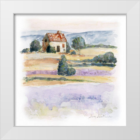 Lavender Country II White Modern Wood Framed Art Print by Swatland, Sally