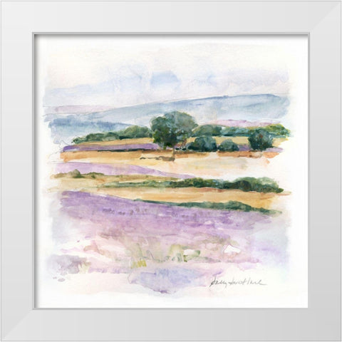 Lavender Country III White Modern Wood Framed Art Print by Swatland, Sally