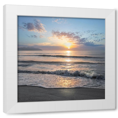 Warm Veil White Modern Wood Framed Art Print by Calascibetta, Mike
