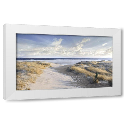 Aisle Marker White Modern Wood Framed Art Print by Calascibetta, Mike