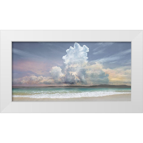 Morning Shower White Modern Wood Framed Art Print by Calascibetta, Mike