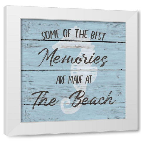 Beach Memories White Modern Wood Framed Art Print by Jill, Susan