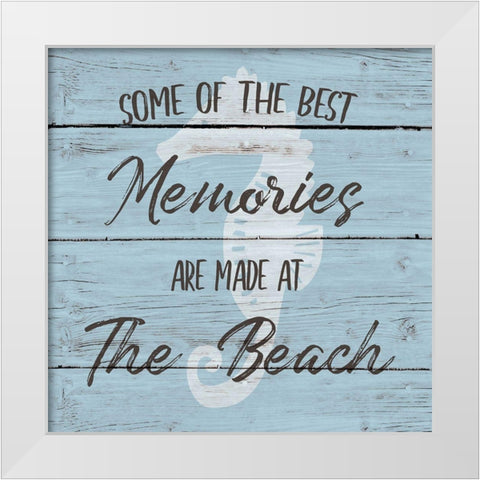 Beach Memories White Modern Wood Framed Art Print by Jill, Susan